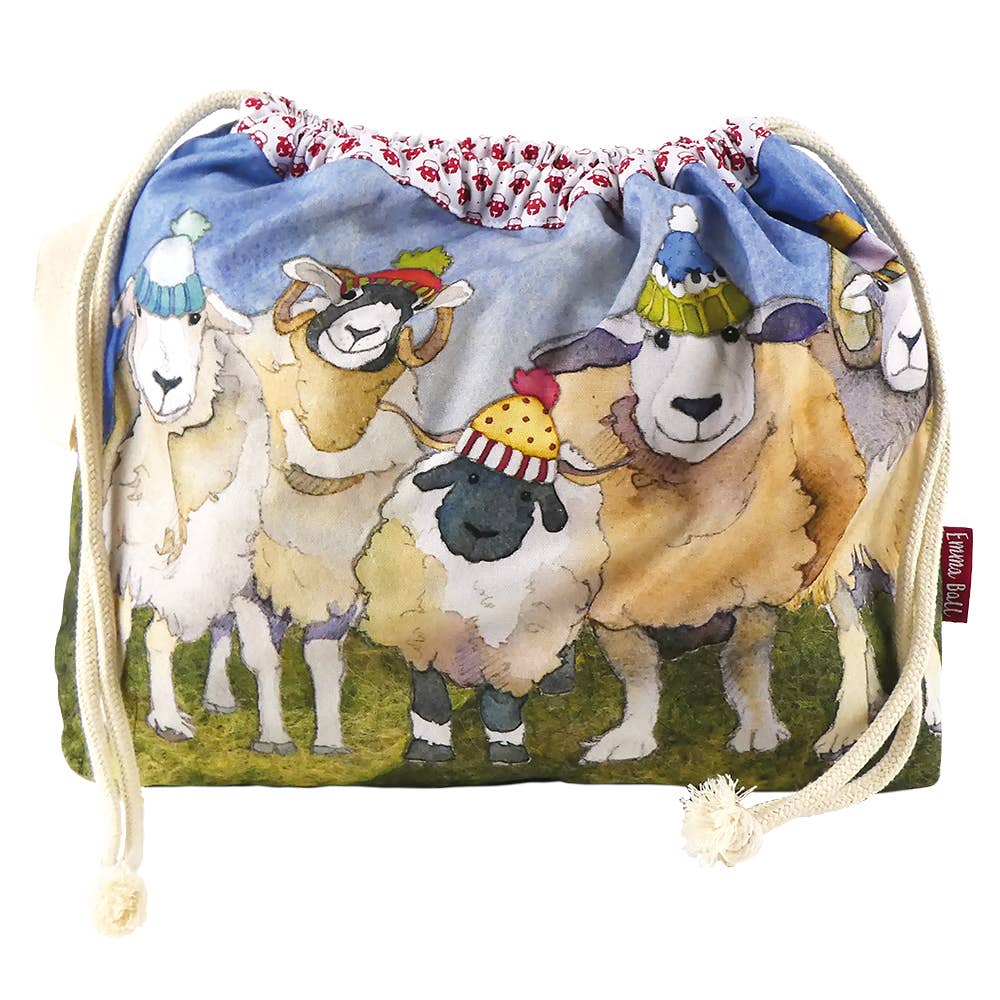 Prosjektveske med snøring – Happy Sheep – Emma Ball