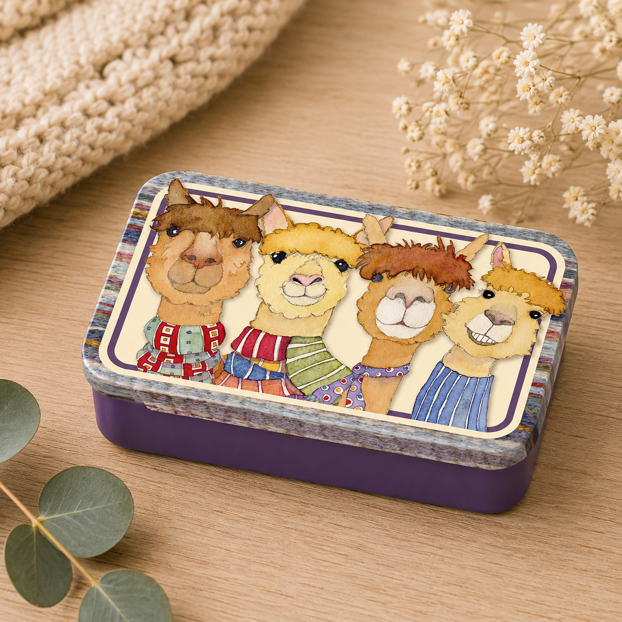 Metallboks liten – Alpacas – Emma Ball