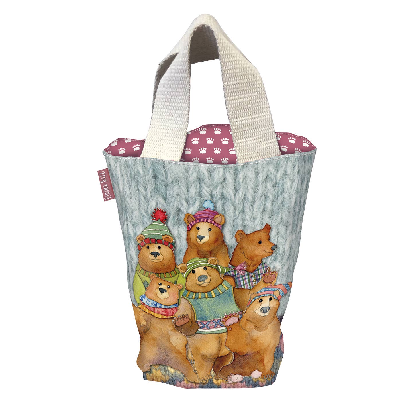 Prosjektveske (bucket) – Woolly Bears – Emma Ball
