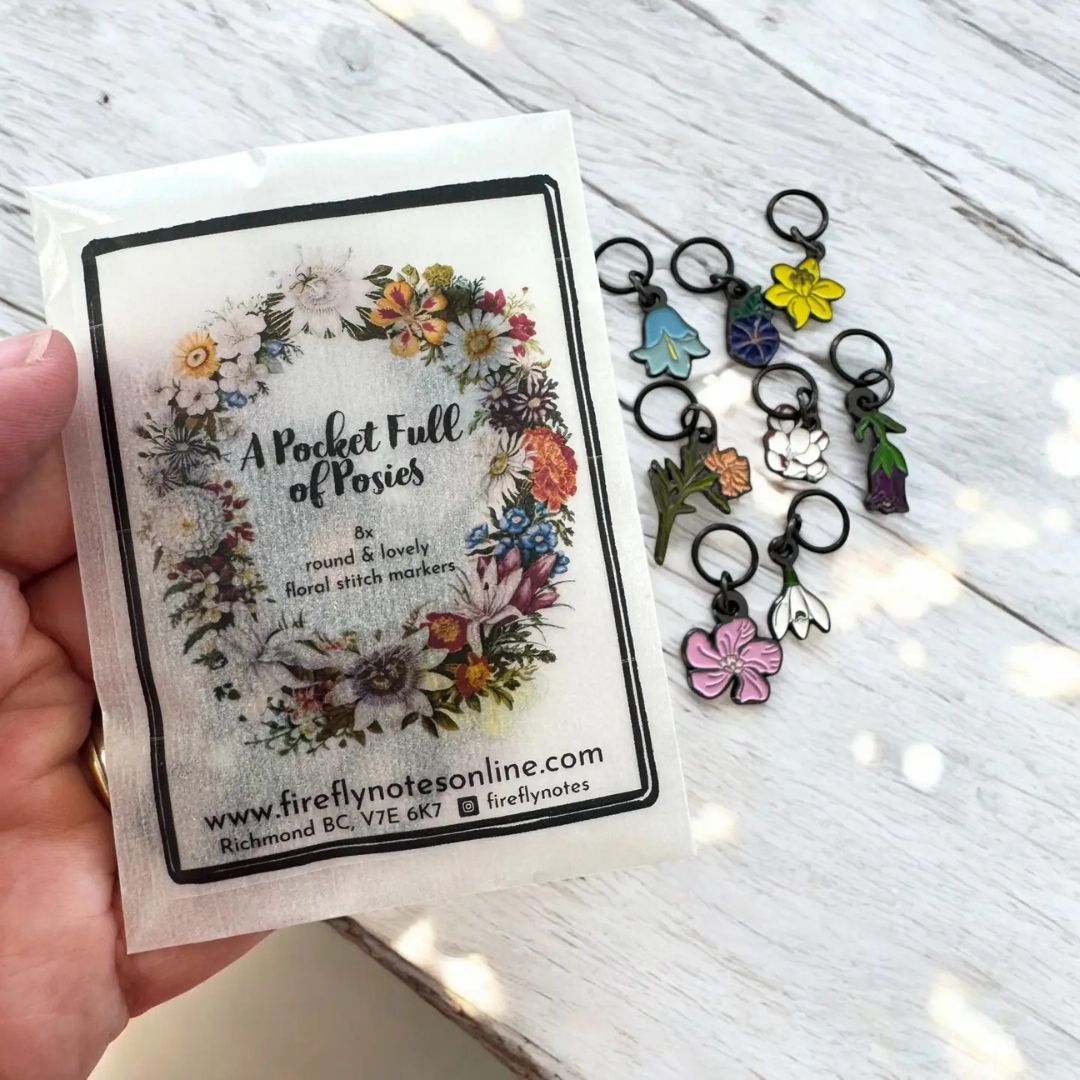 Firefly Notes maskemarkører – blomsterkrans - Strikkeredet Design -