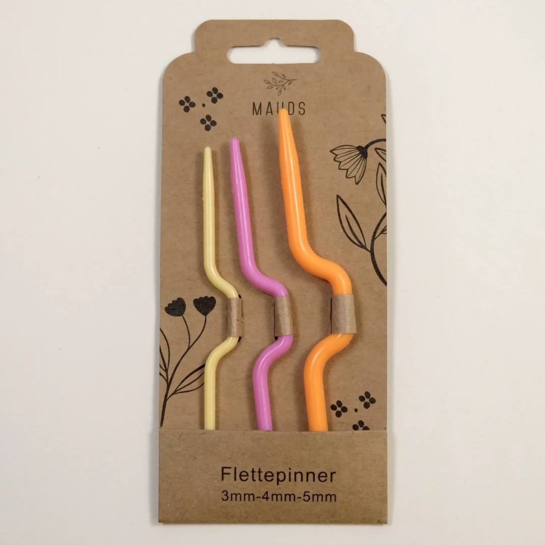 Flettepinner i plast – sett med tre - Strikkeredet Design - Annet strikketilbehør