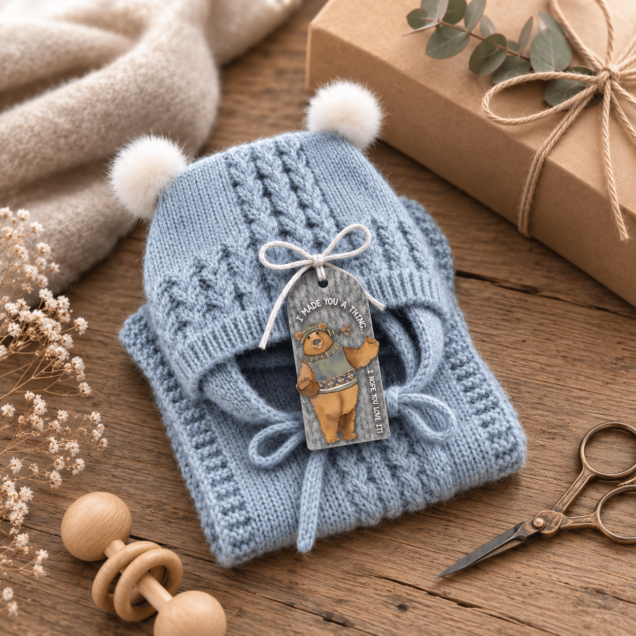 Gavelapper (12 stk) – Woolly Bears – Emma Ball - Strikkeredet Design - Annet strikketilbehør