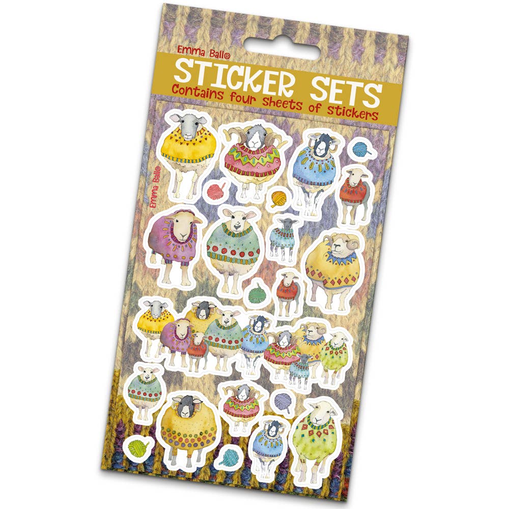 Klistremerker – Sheep In Sweaters – Emma Ball - Strikkeredet Design -