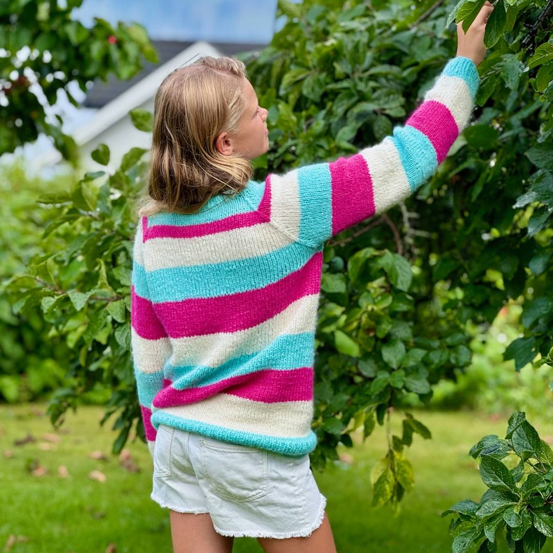 Sofies stripegenser - Strikkeredet Design -