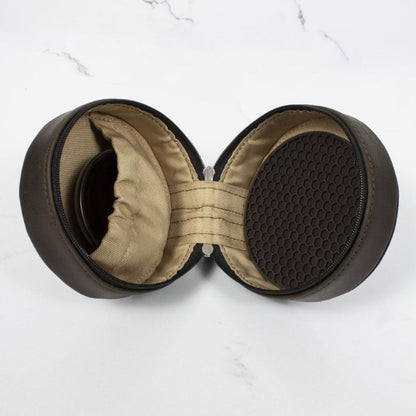 Rund tilbehørsboks i ekte lær - Thread & Maple