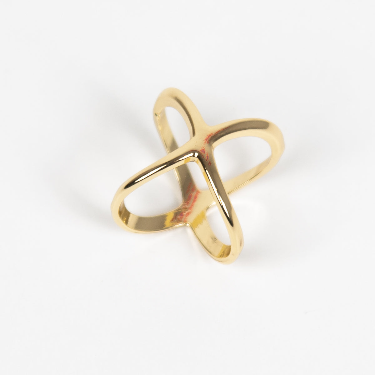 Skjerf ring Enkel X gull
