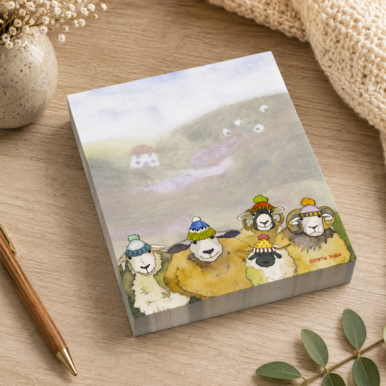 Notatblokk A6 – Happy Sheep – Emma Ball