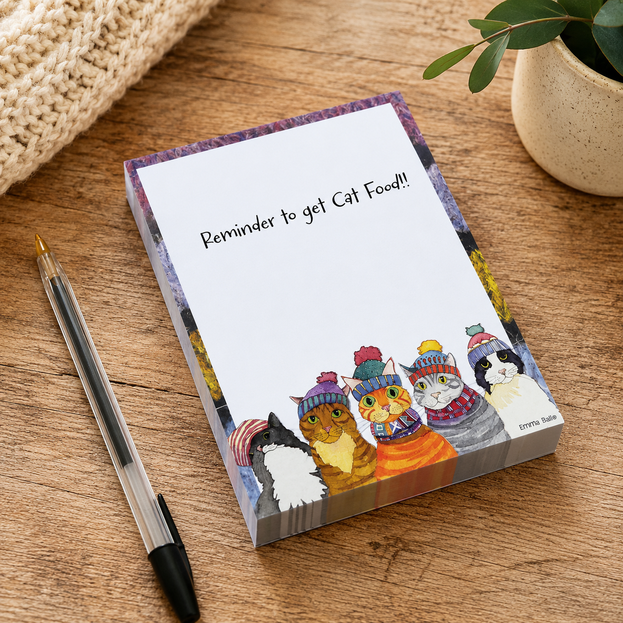 Notatblokk A6 – Cats In Hats – Emma Ball
