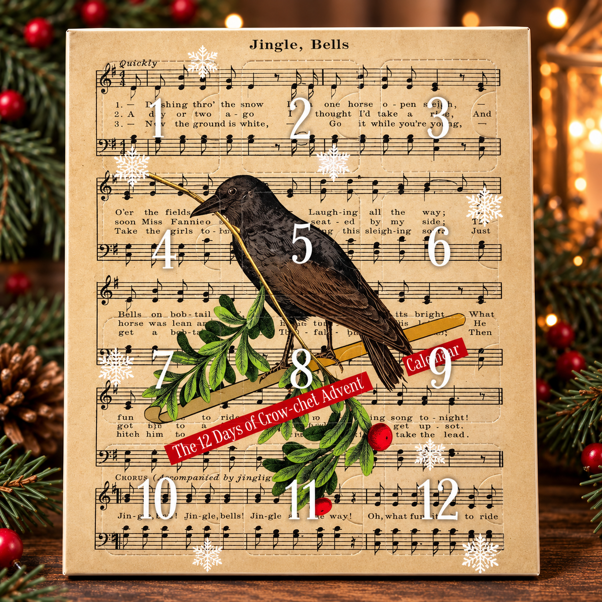 Adventskalender 2026 med maskemarkører – vinterskog – Firefly Notes