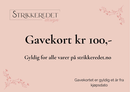 Gavekort - Strikkeredet.no