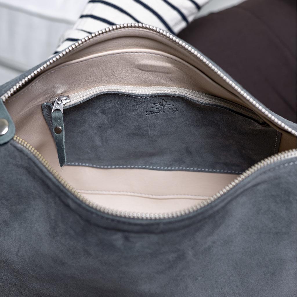 Flow bag – elegant veske i semsket skinn