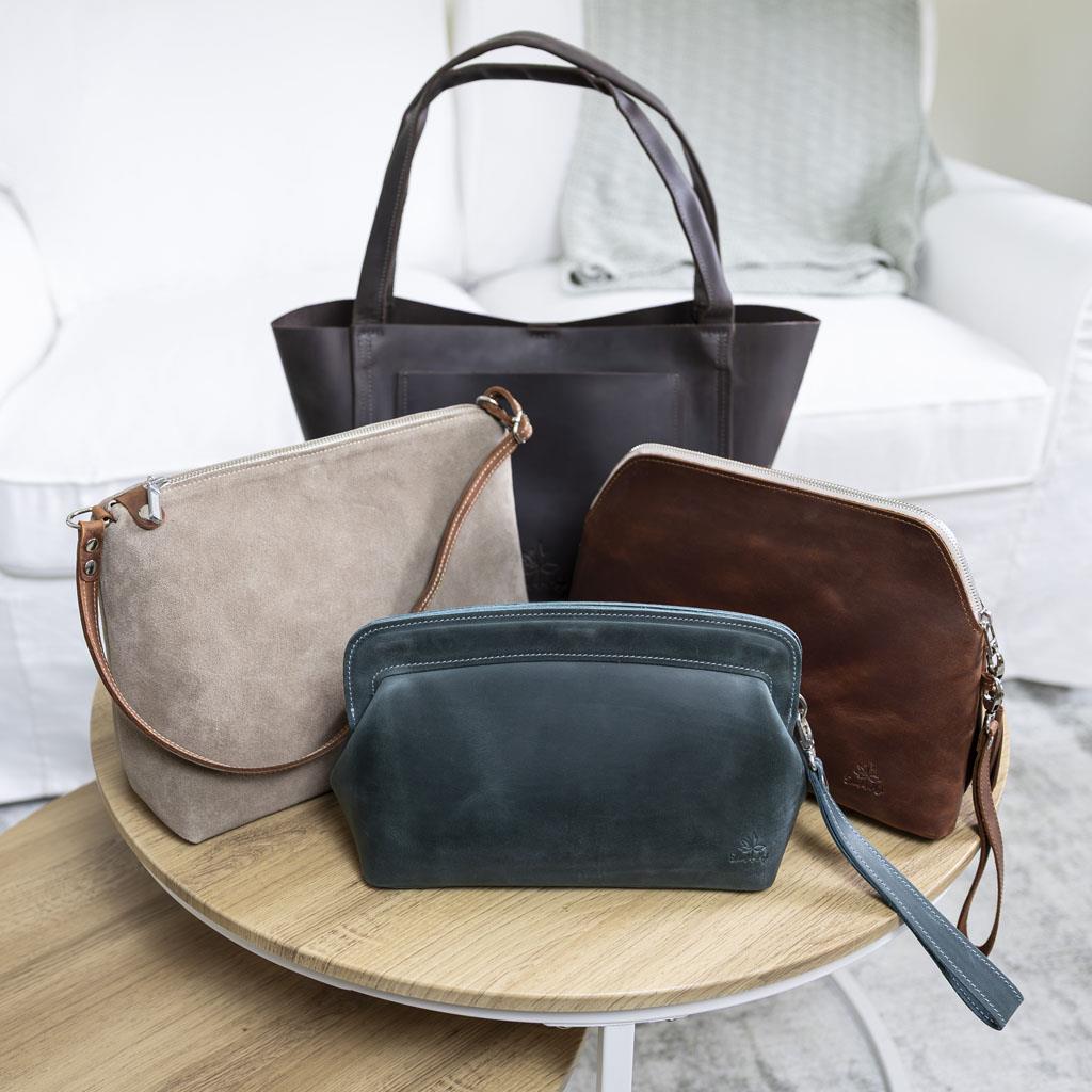 Flow bag – elegant veske i semsket skinn