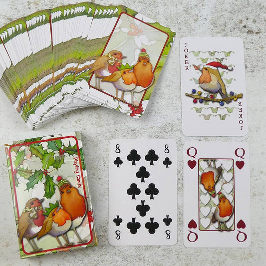 Spillkort i boks – Christmas Robins – Emma Ball