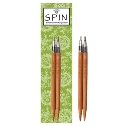 Bambus pinnetupper 10 cm og 13 cm lengde, 2.75 mm - 10.0 mm tykkelse - Strikkeredet Design - Utskiftbare pinnetupper