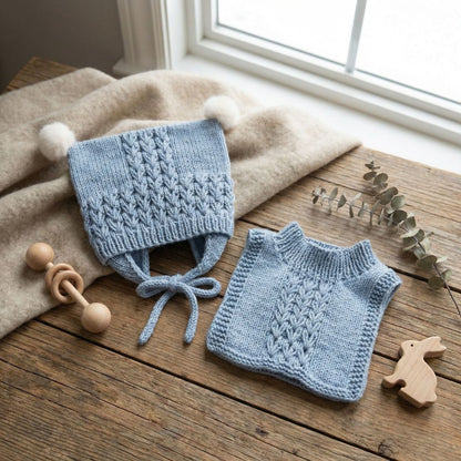 Benjamin lue og hals - Strikkeredet Design - Strikkeoppskrift