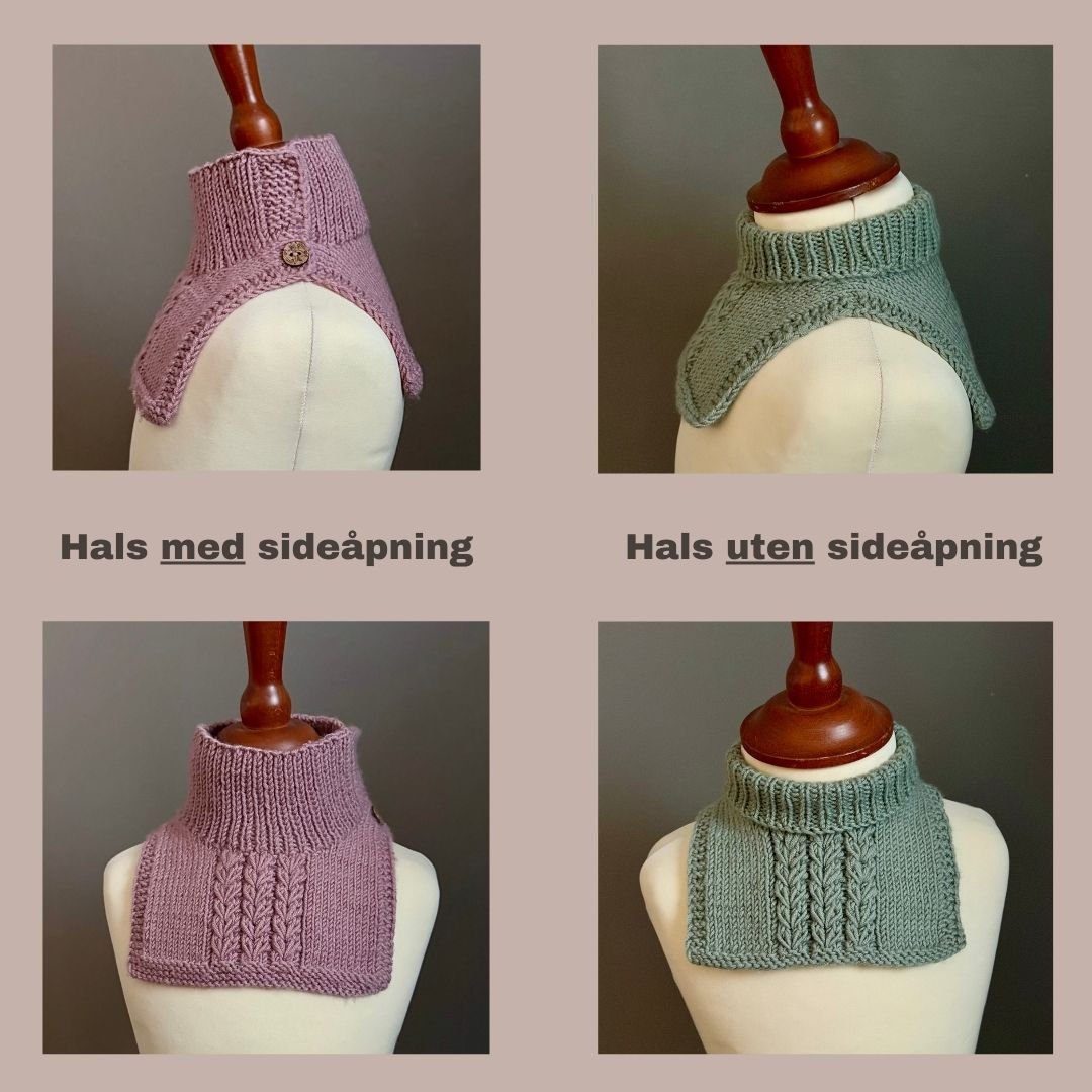 Benjamin lue og hals - Strikkeredet Design - Strikkeoppskrift