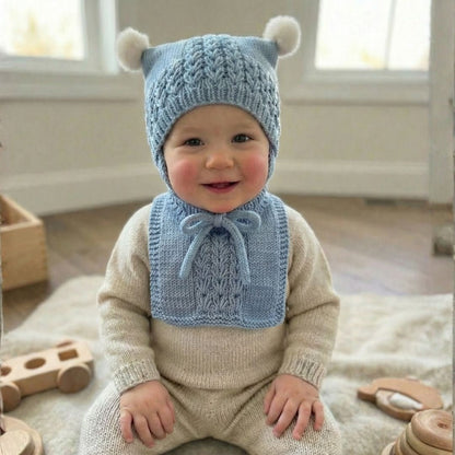 Benjamin lue og hals - Strikkeredet Design - Strikkeoppskrift