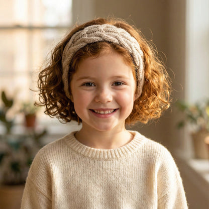 Bølgedans pannebånd og hårbånd med brede fletter - Strikkeredet Design - Strikkeoppskrift