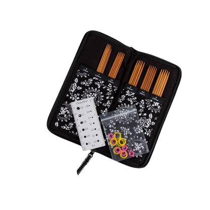 ChiaoGoo strømpepinnesett i Bambus - 2.25 - 3,25 mm - Strikkeredet Design - Strømpepinnesett