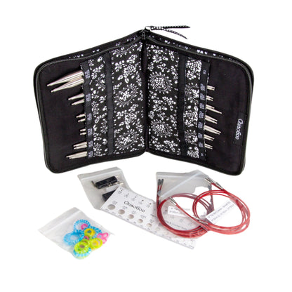 ChiaoGoo Twist lace 10 cm – komplett rundpinnesett med utskiftbare metall pinner (2,75 - 10 mm) - Strikkeredet Design - ChiaoGoo pinnesett