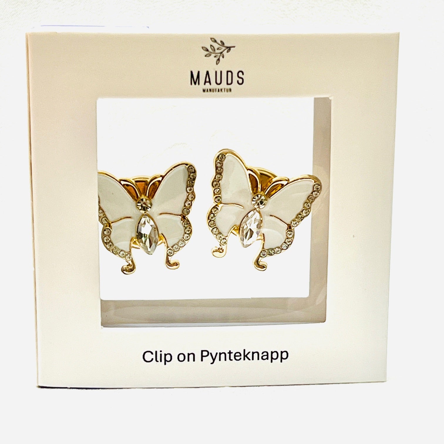 Clip on pynteknapper C – Sommerfuglpar (lite par) - Strikkeredet Design - 