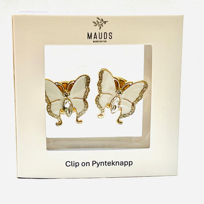Clip on pynteknapper C – Sommerfuglpar (lite par) - Strikkeredet Design - 