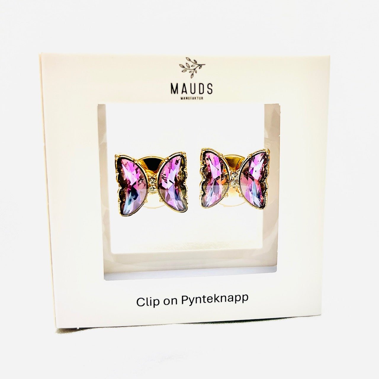 Clip on pynteknapper D - Lilladrøm (par) - Strikkeredet Design - 