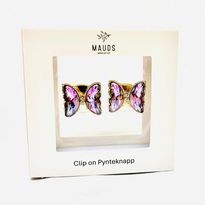 Clip on pynteknapper D - Lilladrøm (par) - Strikkeredet Design - 