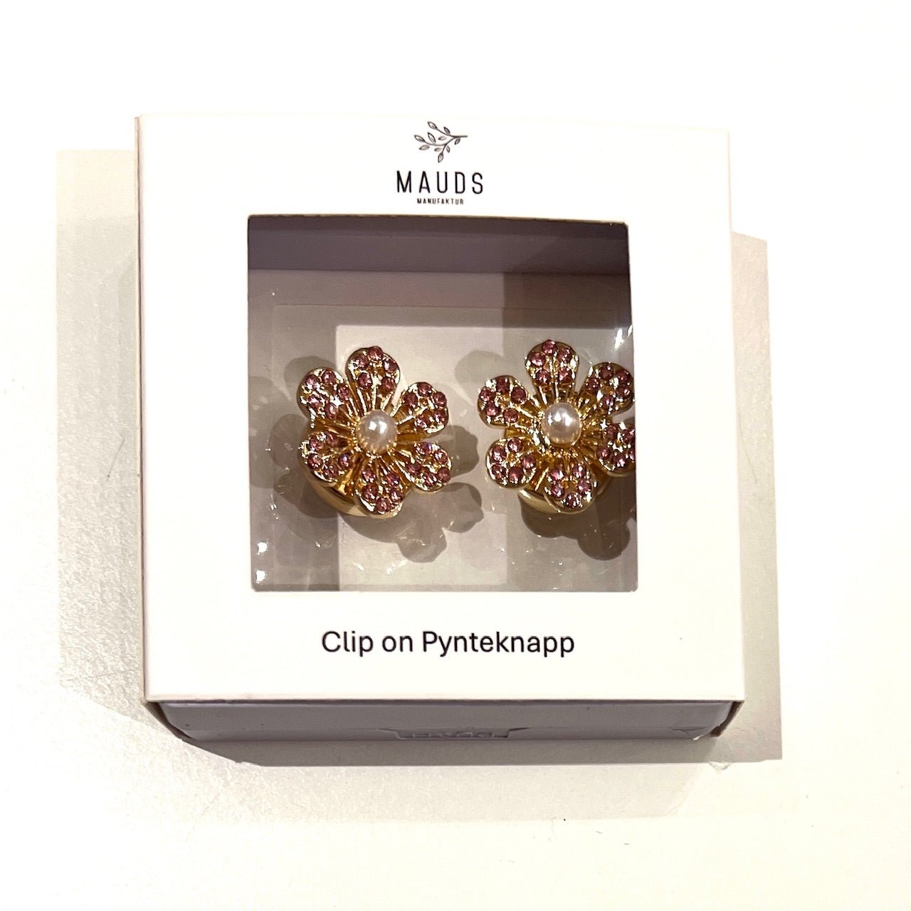 Clip on pynteknapper E - Rosenhimmel (par) - Strikkeredet Design - 