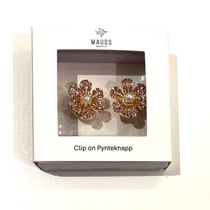 Clip on pynteknapper E - Rosenhimmel (par) - Strikkeredet Design - 