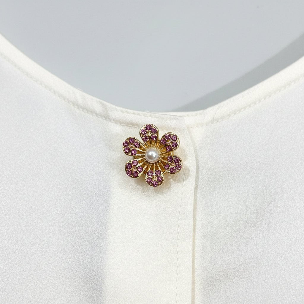 Clip on pynteknapper E - Rosenhimmel (par) - Strikkeredet Design - 