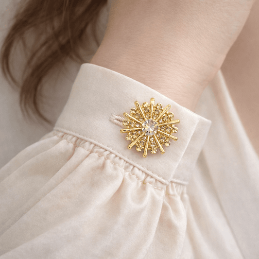 Clip on pynteknapper I – Stjernedryss - Strikkeredet Design - Pynteknapper