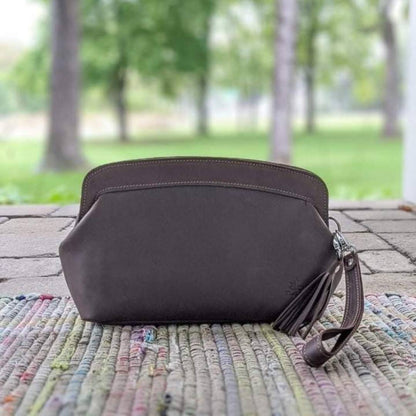 Elegant prosjektveske i ekte lær - Strikkeredet Design - Veske i ekte lær