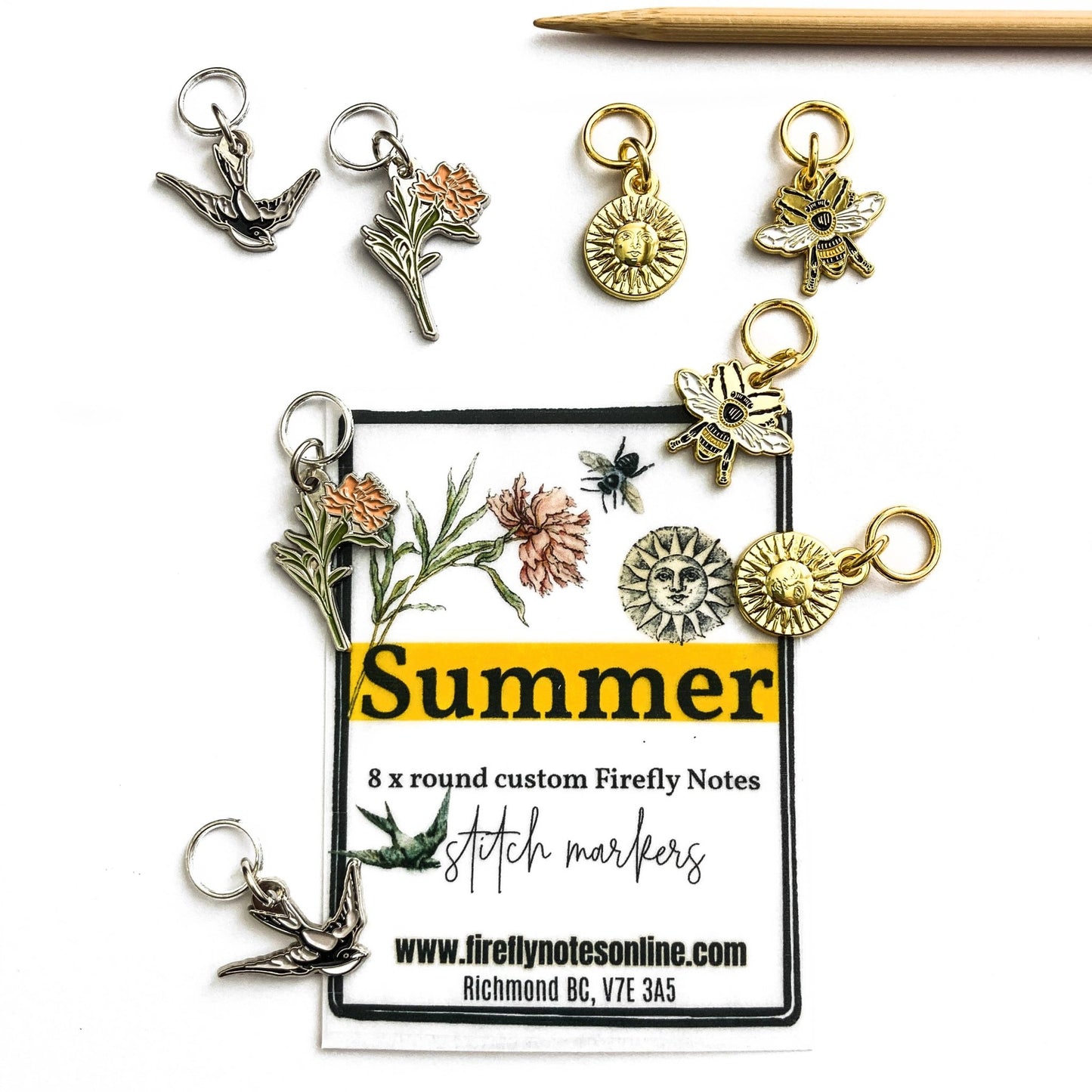 Firefly Notes maskemarkører - sommer - Strikkeredet Design - Annet strikketilbehør