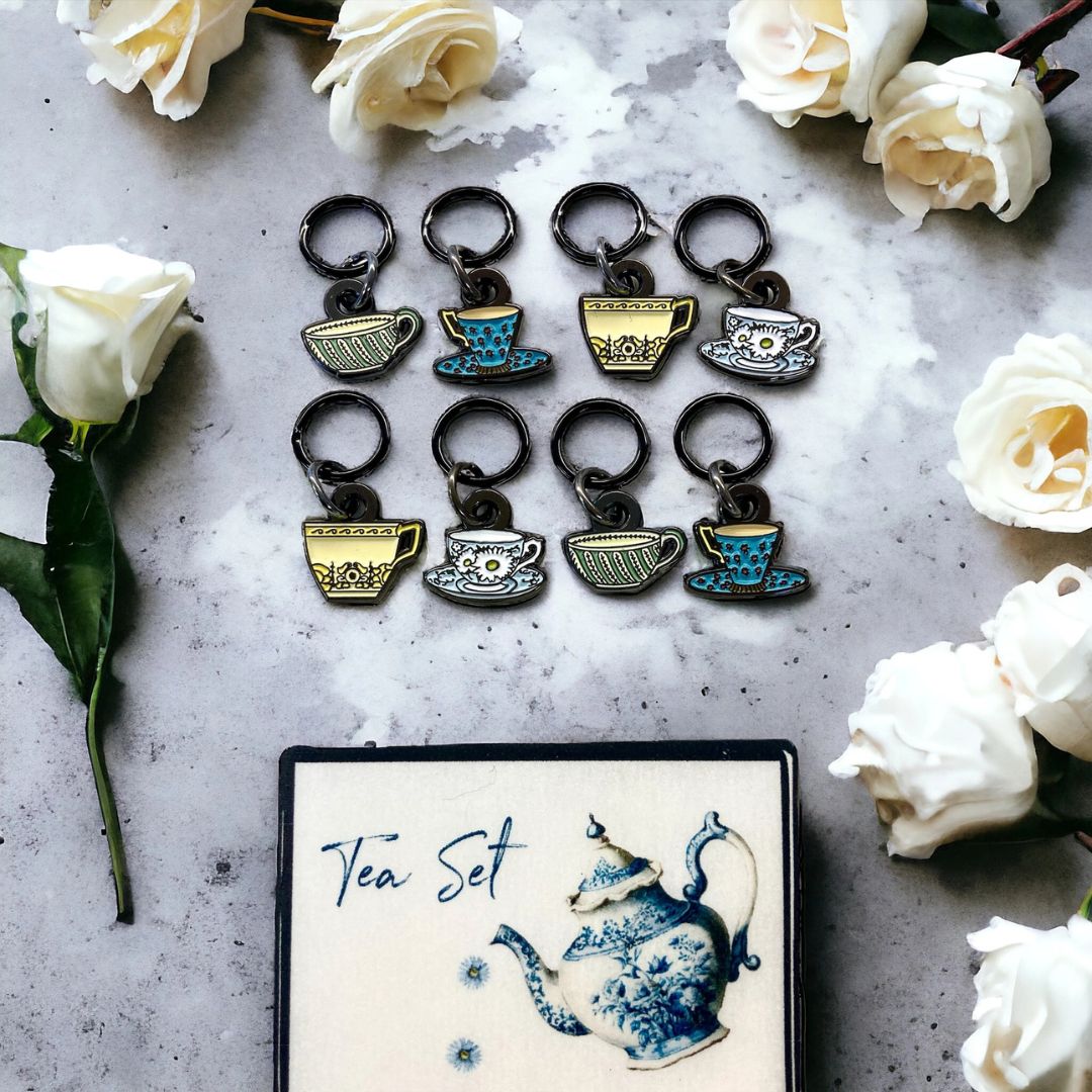 Firefly Notes maskemarkører – Tea set - Strikkeredet Design - Firefly notes