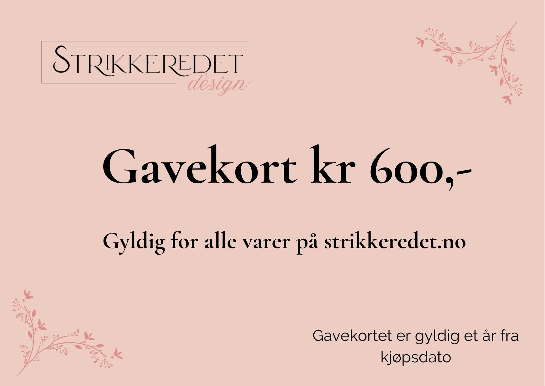 Gavekort - Strikkeredet.no - Strikkeredet Design - 