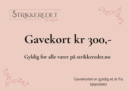 Gavekort - Strikkeredet.no - Strikkeredet Design - 
