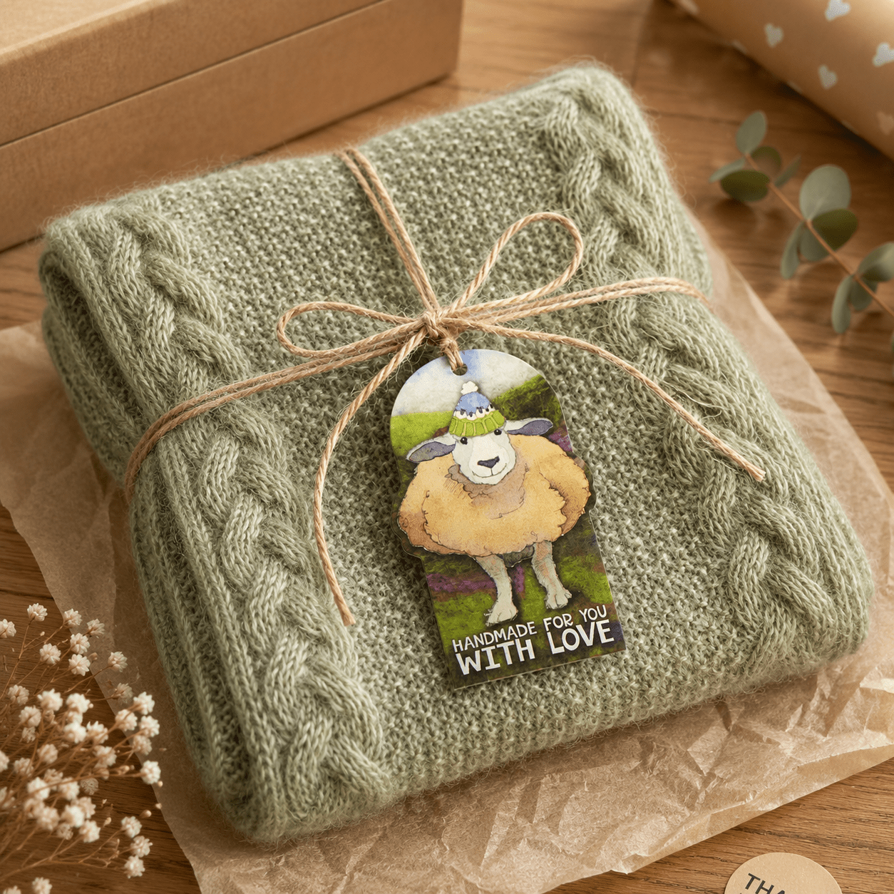 Gavelapper (12 stk) – Happy Sheep – Emma Ball - Strikkeredet Design - Annet strikketilbehør