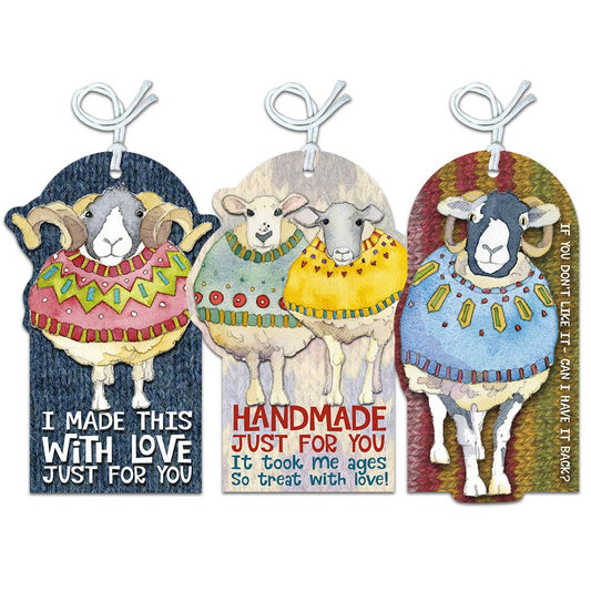 Gavelapper (12 stk) – Sheep In Sweaters – Emma Ball - Strikkeredet Design - 