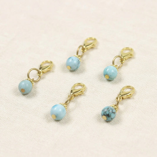 Håndlagde maskemarkører – Turkis - Strikkeredet Design - Annet strikketilbehør