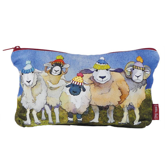Happy ShProsjektveske med glidelås – happy sheep – Emma Balleep Zipped Pouch - Strikkeredet Design - 