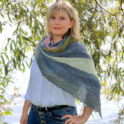 Havbris sjal - perfekt for både nybegynnere og erfarne strikkere - Strikkeredet Design - Strikkeoppskrift