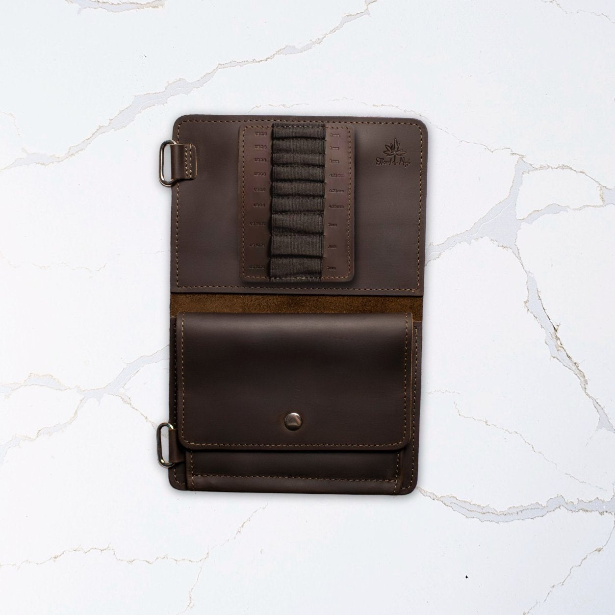 Innleggsside for ekstra pinnetupper – passer ordinær og jumbo perm - Strikkeredet Design - Thread and Maple innleggsmapper for strikkeverktøy