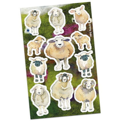 Klistremerker – felted sheep – Emma Ball - Strikkeredet Design - 