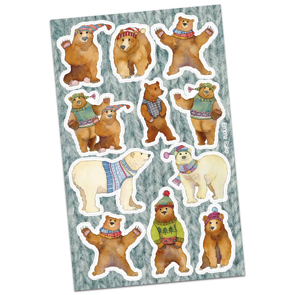 Klistremerker – woolly bears – Emma Ball - Strikkeredet Design - 