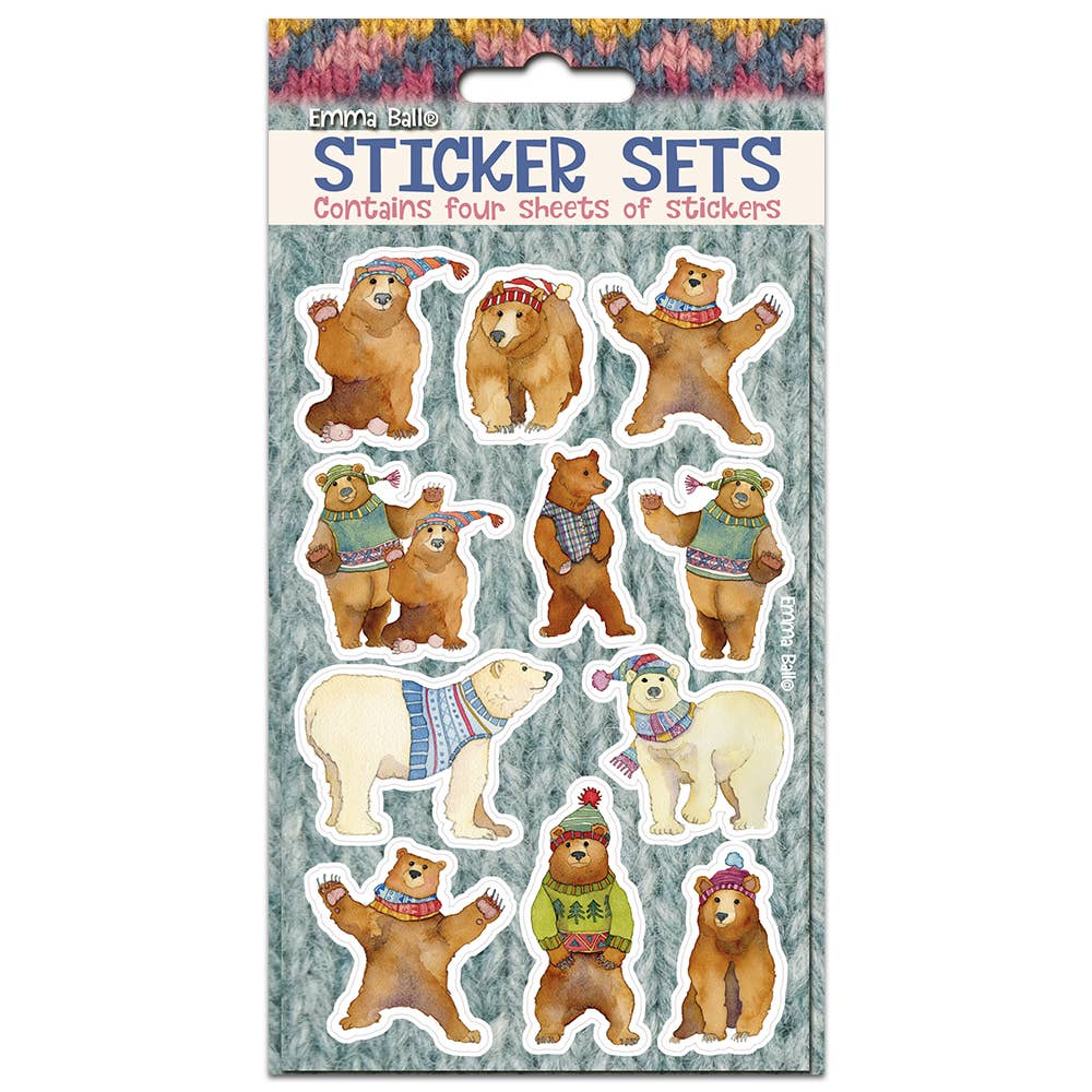 Klistremerker – woolly bears – Emma Ball - Strikkeredet Design - 