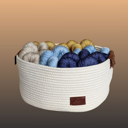 Kurv 3 - Stor, uten lokk - Strikkeredet Design - 