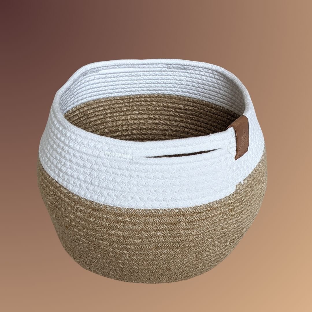 Kurv 4 - tofarget, uten lokk - Strikkeredet Design - 