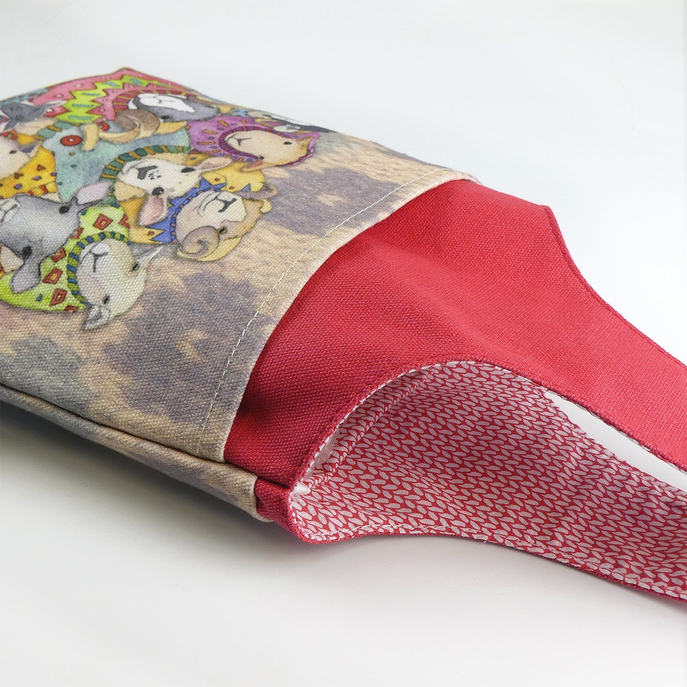 Liten håndleddsveske – Sheep In Sweaters – Emma Ball - Strikkeredet Design -