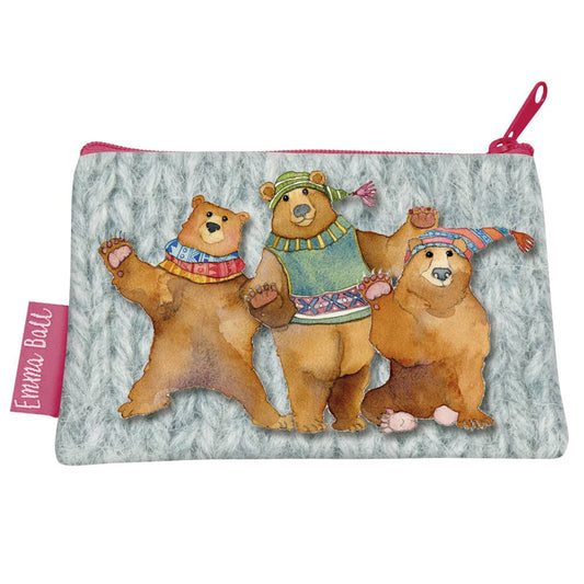 Liten tilbehørsveske – woolly bears – Emma Ball - Strikkeredet Design - 